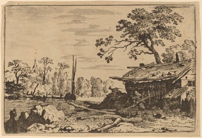 Ruinøs hytte, sandsynligvis ca. 16451656. af Allart van Everdingen