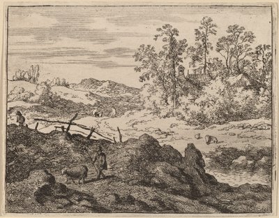 Hyrde med lam, sandsynligvis ca. 16451656. af Allart van Everdingen