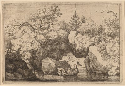 Skift under en kløvet klippe, sandsynligvis ca. 16451656. af Allart van Everdingen