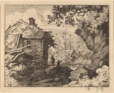 Halmhytte set bagfra, formentlig ca. 16451656. af Allart van Everdingen