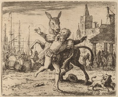 Æslet og hunden, sandsynligvis ca. 16451656. af Allart van Everdingen