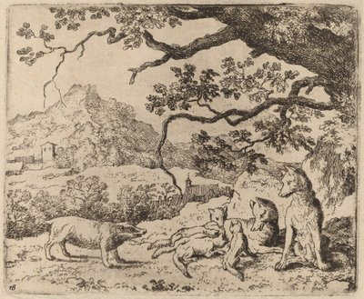 Grævlingen sendt som budbringer, sandsynligvis ca. 16451656. af Allart van Everdingen
