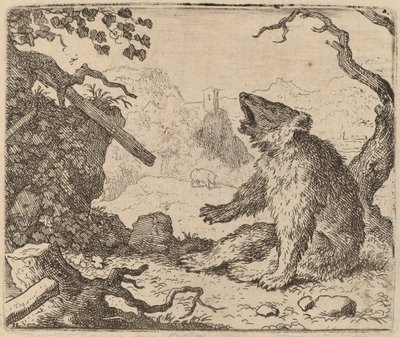 Bjørnen sendt som budbringer, sandsynligvis ca. 16451656. af Allart van Everdingen