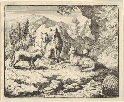 Katten kalder Renard til at møde op for domstolen, 1650-75. af Allart van Everdingen