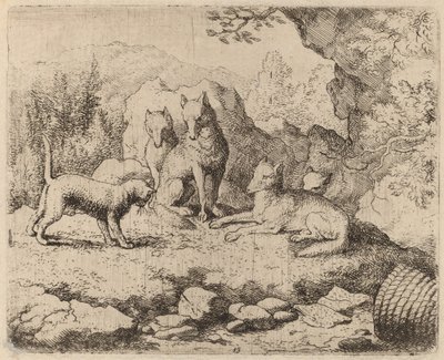 Katten sendt som budbringer, sandsynligvis ca. 16451656. af Allart van Everdingen