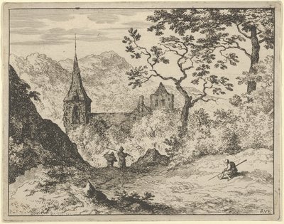 Kirken i dalen, 1600-tallet. af Allart van Everdingen
