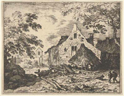 Høladen med bevægeligt tag, 1600-tallet. af Allart van Everdingen