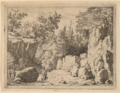 Indskriften på Klippen, sandsynligvis ca. 16451656. af Allart van Everdingen