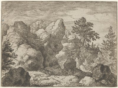 The Pointed Rock, 1600-tallet. af Allart van Everdingen