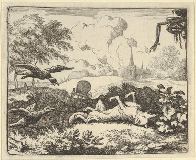 Læsningen af en kriminel handling mod Renard, 1650-75. af Allart van Everdingen