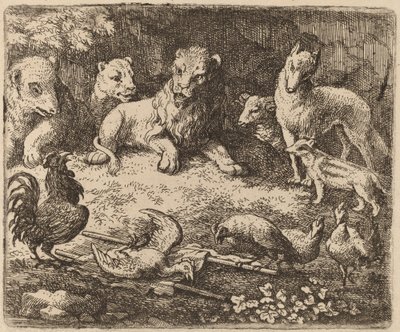 Hanen anklager Reynard, sandsynligvis ca. 16451656. af Allart van Everdingen