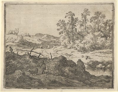 Hyrden og Lammet, 1600-tallet. af Allart van Everdingen