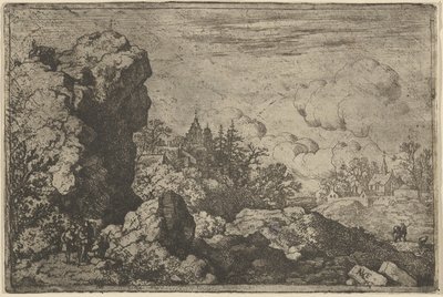 De tre rejsende ved foden af High Rock, 1600-tallet. af Allart van Everdingen