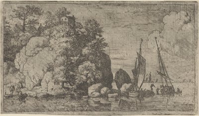 De to både på floden, 1600-tallet. af Allart van Everdingen