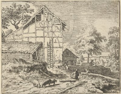 De to stiger, 1600-tallet. af Allart van Everdingen