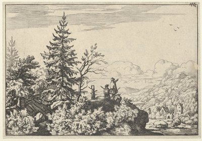 De to mænd på bakken, 1600-tallet. af Allart van Everdingen