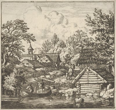 Prammens losning, 1600-tallet. af Allart van Everdingen