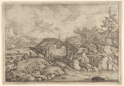 Vandmøllen, 1600-tallet. af Allart van Everdingen