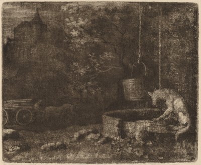 Ulven og Brønden, sandsynligvis ca. 16451656. af Allart van Everdingen