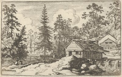 Kvinden ser mod båden, 1600-tallet. af Allart van Everdingen