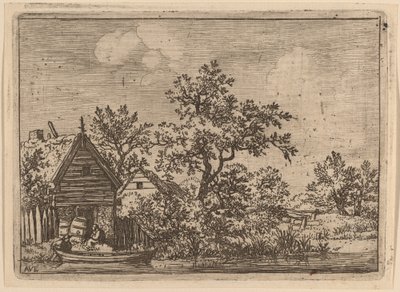 To Fade foran et Sommerhus, sandsynligvis ca. 16451656. af Allart van Everdingen