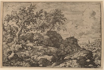 To bønder siddende på en bakke, sandsynligvis ca. 16451656. af Allart van Everdingen