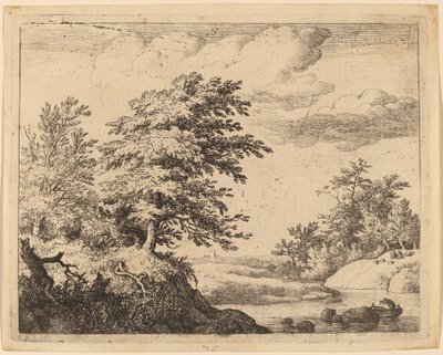 Winding River af Allart van Everdingen
