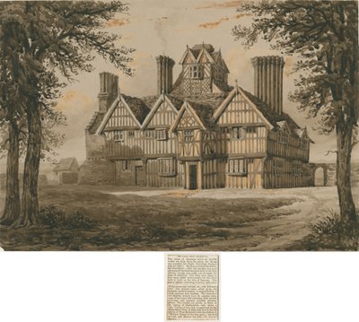 West Bromwich - "The Oaks": gravering og [? 1800-tallet] af Allen Edward Everitt