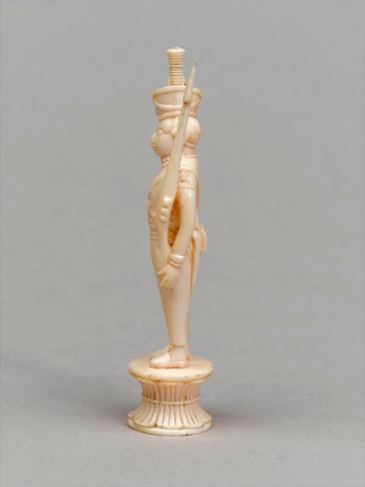 Hvid bonde, skakbrik, Indien, 1820 ca af Allen Edward Everitt