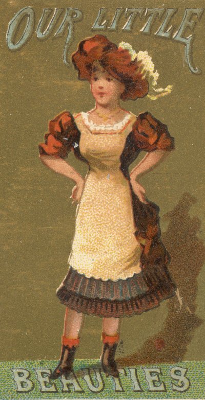 Fra Girls and Children-serien N58, der promoverer Our Little Beauties Cigarettes for Alle..., 1887. af Allen and Ginter