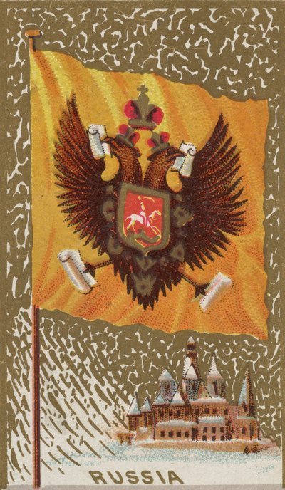Rusland, fra Flags of All Nations, Series 1 N9 for Allen & Ginter Cigarettes Brands, 1887. af Allen and Ginter
