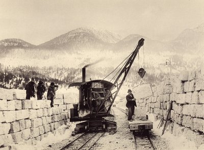 Byggeriet af Worcheiner Tunnels, påbegyndt i 1897. foto 1905 (foto) af Alois Beer