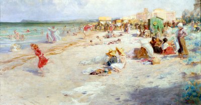 En travl strand om sommeren af Alois Hans Schram