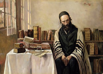 En rabbiner i sit arbejdsværelse af Alois Heinrich Priechenfried