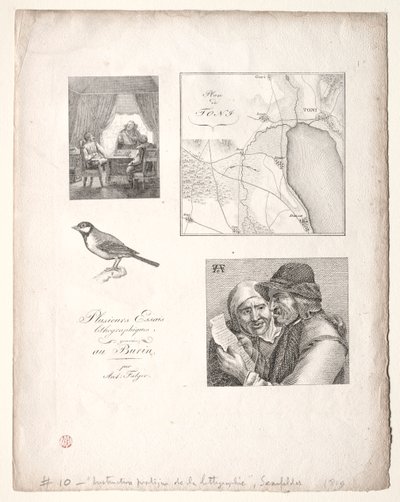 Litografiens kunst: fire emner efter Falger. af Alois Senefelder