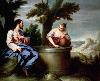 Jesus og den samaritanske kvinde af Alonso Cano