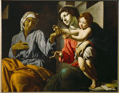 Sankt Maria med barnet og Sankt Anna (maleri på lærred) af Alonso Cano