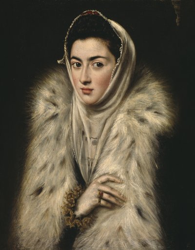 Lady in a Fur Wrap (olie på lærred) af Alonso Sánchez Coello