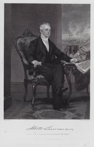 Abbott Lawrence (gravering) af Alonzo (after) Chappel