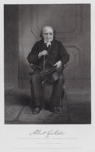 Albert Gallatin (gravering) af Alonzo (after) Chappel