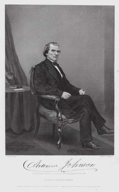 Andrew Johnson (gravering) af Alonzo (after) Chappel