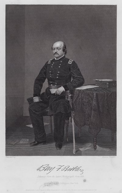 Benjamin F Butler (gravering) af Alonzo (after) Chappel