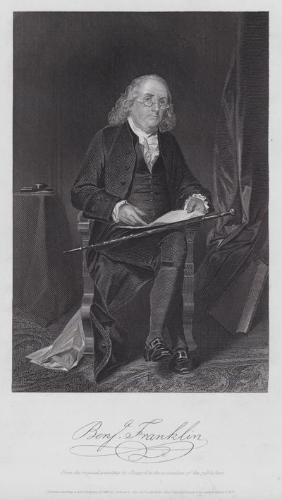 Benjamin Franklin (gravering) af Alonzo (after) Chappel