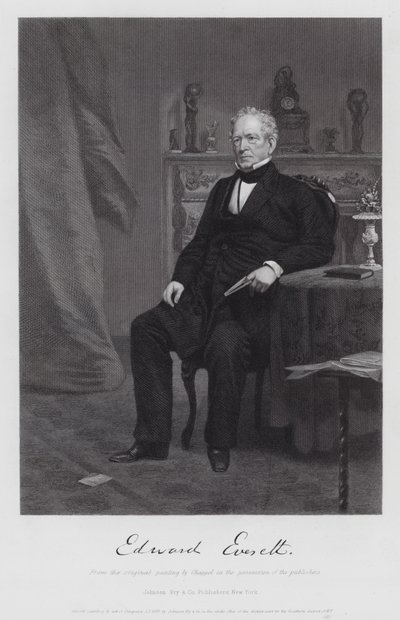 Edward Everett (gravering) af Alonzo (after) Chappel