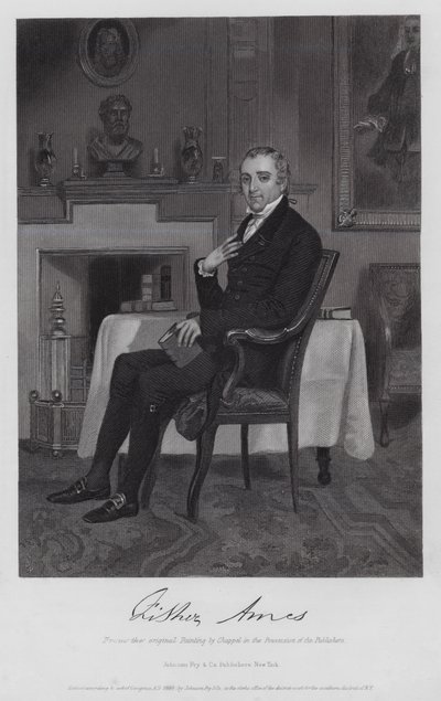 Fisher Ames (gravering) af Alonzo (after) Chappel