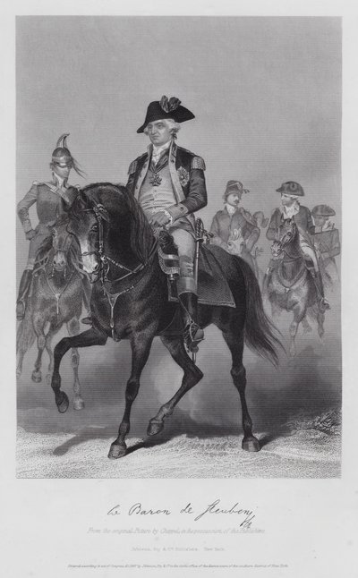Frederick William Von Steuben (gravering) af Alonzo (after) Chappel