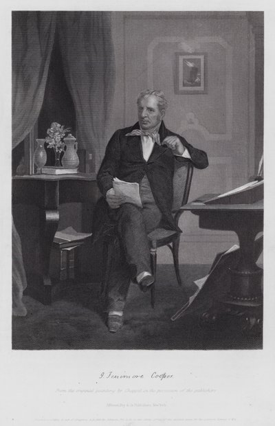 James Fenimore Cooper (gravering) af Alonzo (after) Chappel