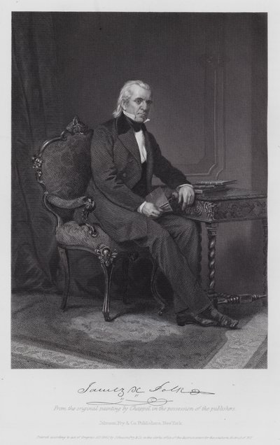 James Knox Polk (gravering) af Alonzo (after) Chappel