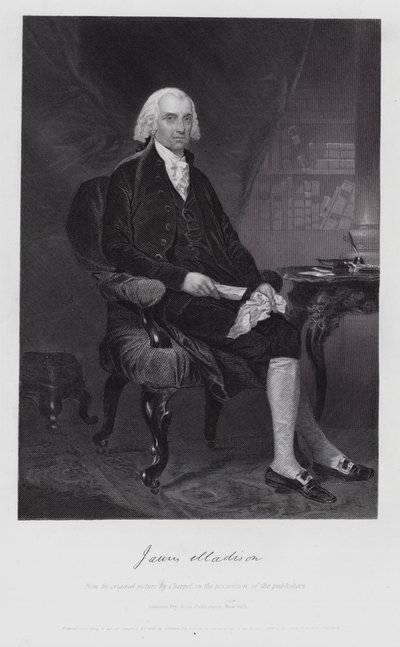 James Madison (gravering) af Alonzo (after) Chappel