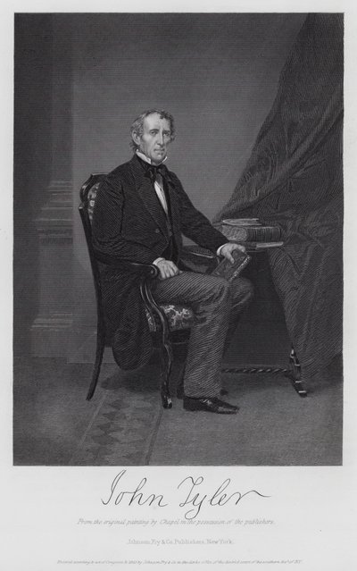 John Tyler (gravering) af Alonzo (after) Chappel
